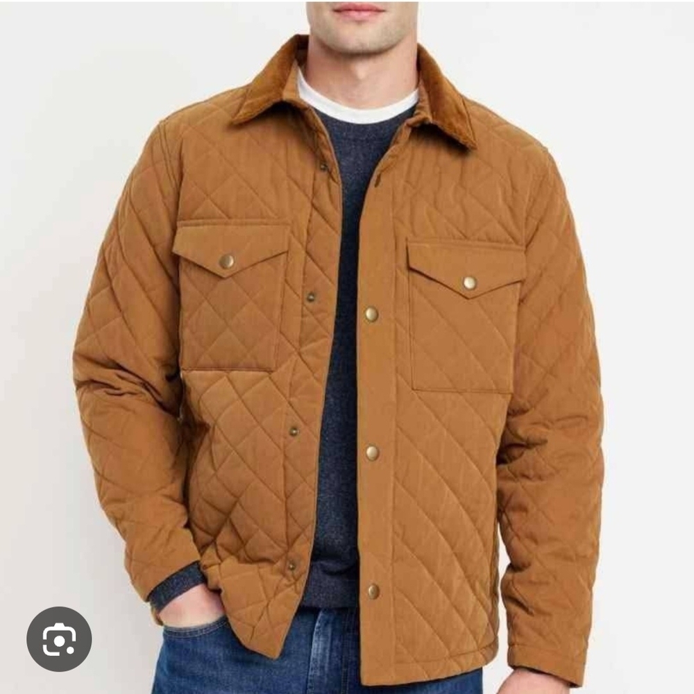 Men's Quilted Brown  Barn Jacket..NWOT..Size Large